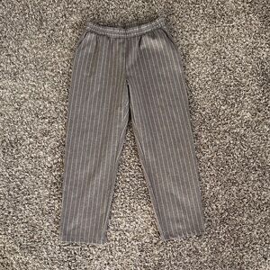 Taupe Pinstripe Pants